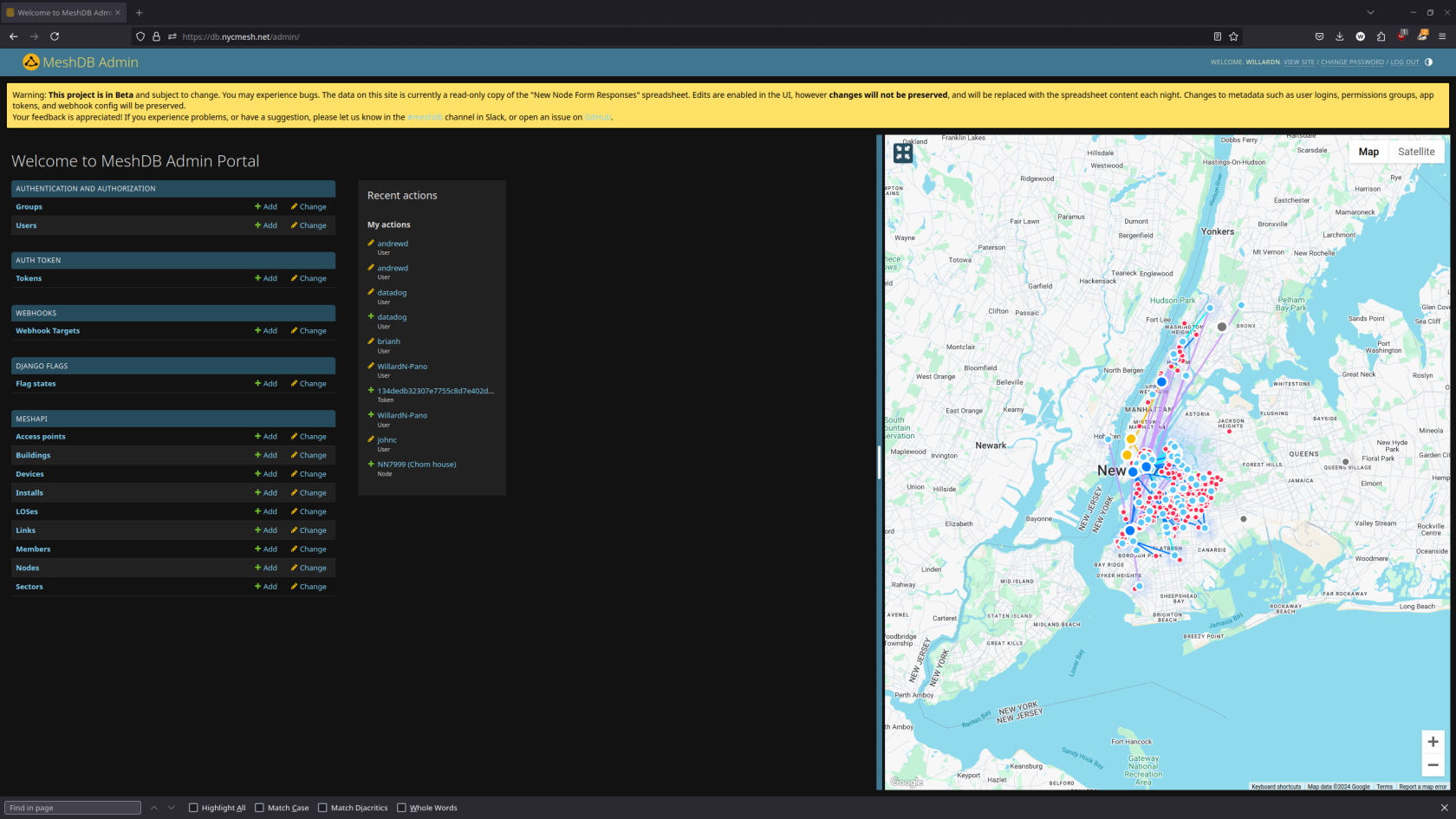 MeshDB Admin Panel